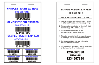 Freight Pro Label and Cover
